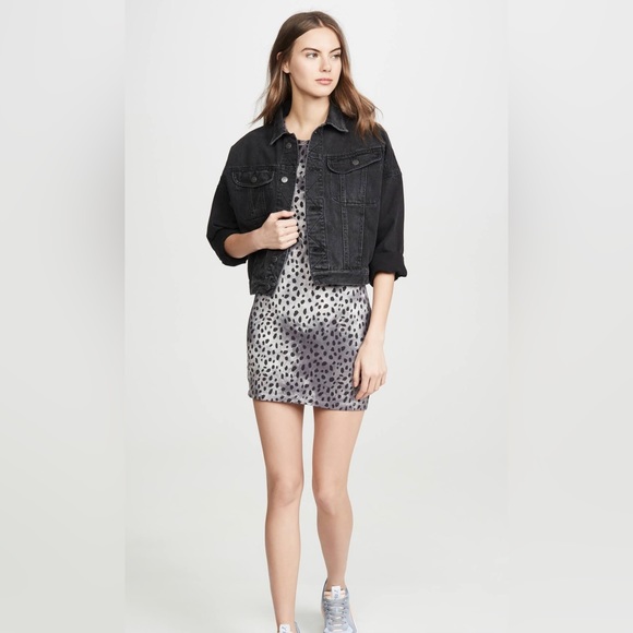 Monrow Grey Tye-Dye Cheetah Print T-Shirt Dress - NWT (XS) - Picture 4 of 4